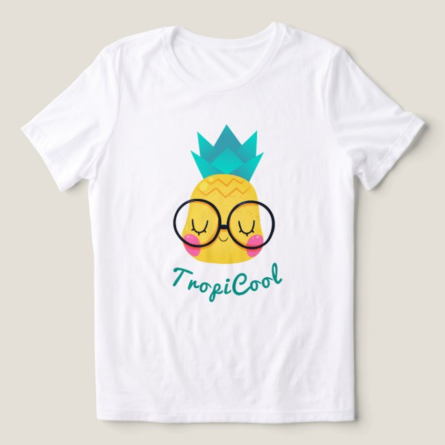 TropiCool Pineapple T-Shirt – Fun Summer Fruit Des Tri-Blend Shirt (Design Front)