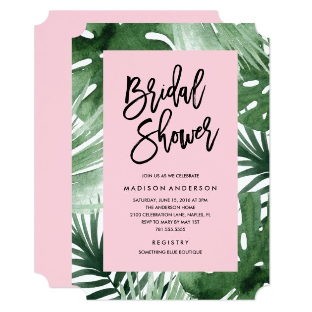 Tropics Bridal Shower Invitation