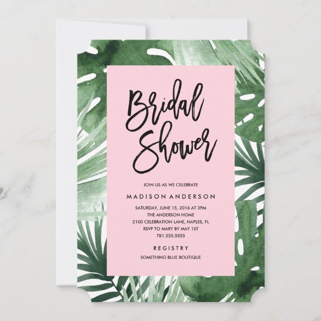 Tropics Bridal Shower Invitation (Front)