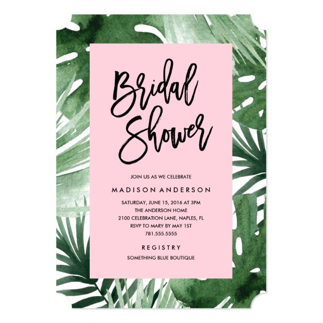 Tropics Bridal Shower Invitation