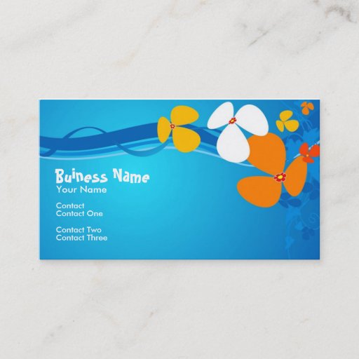 Customizable Tropics Business Cards