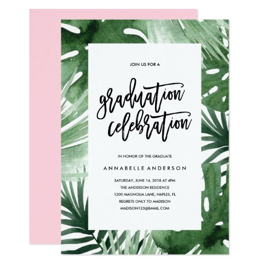 tropics graduation celebration invitation graduation celebration invitations