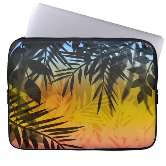 tropics, summer laptop sleeve (Front)