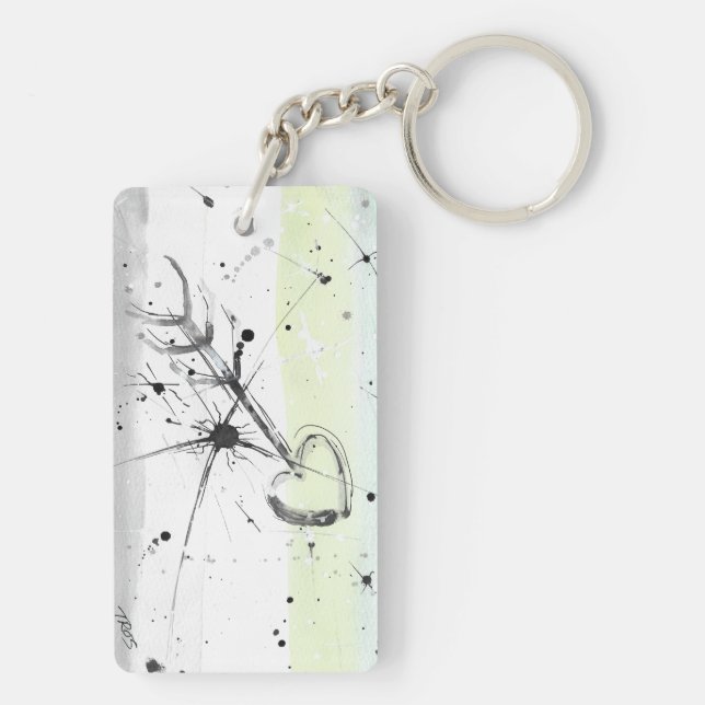 TROS Aromantic (Aro) pride keychain (Back)