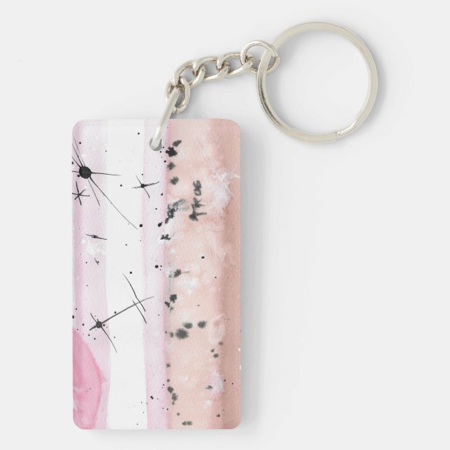 TROS Lipstick lesbian pride flag keychain (Back)