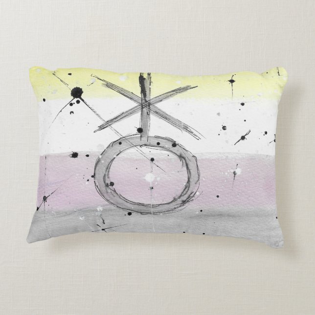 TROS Nonbinary Pride Accent Pillow (Back)