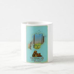 Trossachs Stirling Scotland hiking poster Color Morph Mug