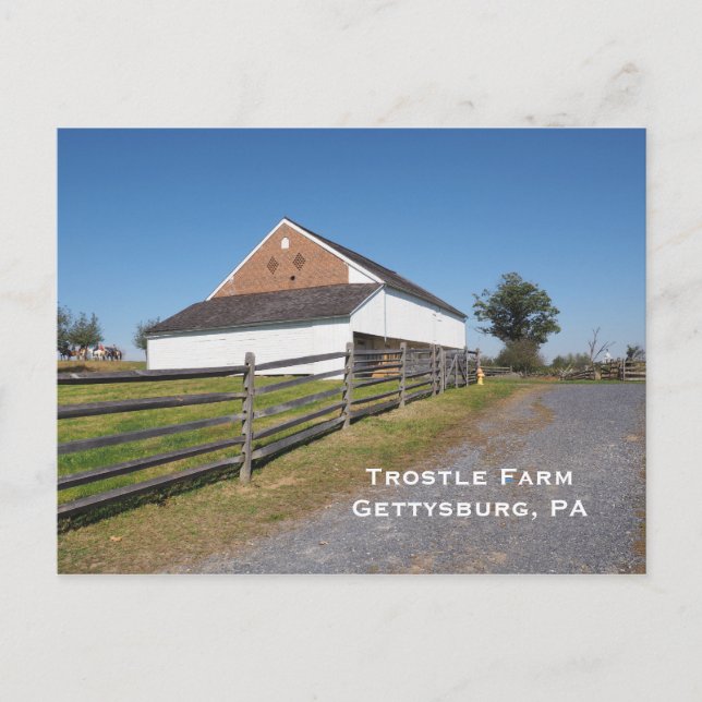 Trostle Barn in Gettysburg PA Postcard (Front)