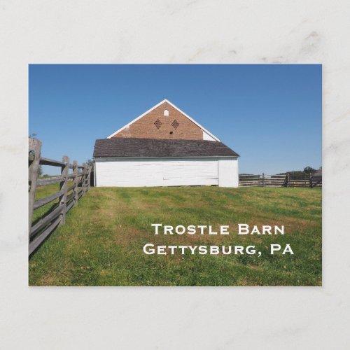 Trostle Barn in Gettysburg PA Postcard