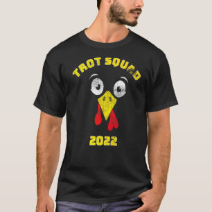 Trot Squad 2022 Retro Turkey Face Thanksgiving Run T-Shirt