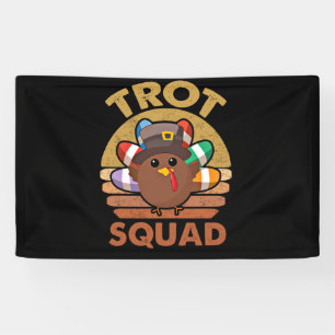 Trot Squad Turkey Pilgrim Costume Banner