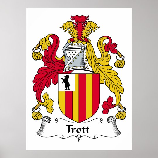 Trott Family Crest Poster | Zazzle.com