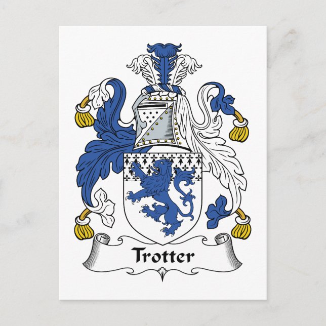 Trotter Family Crest Postcard (Front)