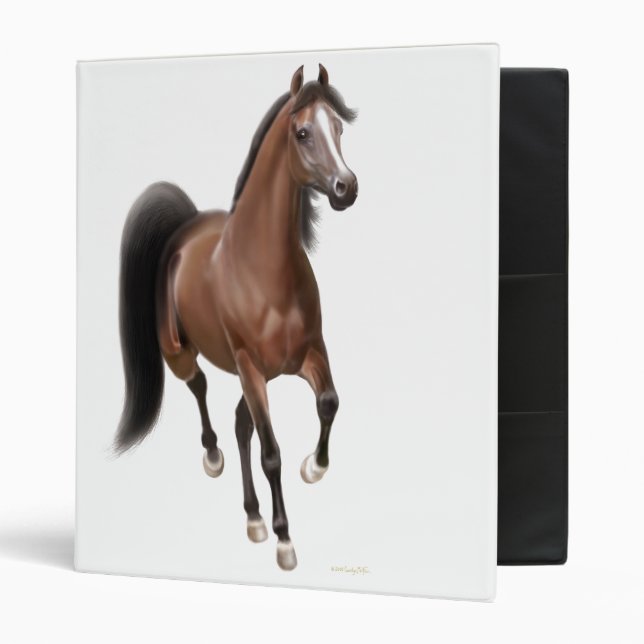 Trotting Arabian Horse Avery Binder (Front/Inside)