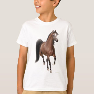 Trotting Bay Horse Kids T-Shirt