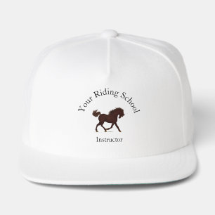 Trotting Brown Horse Equestrian Business Snap Back Hat