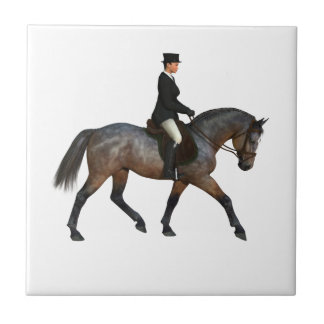Trotting Dressage Horse Tile
