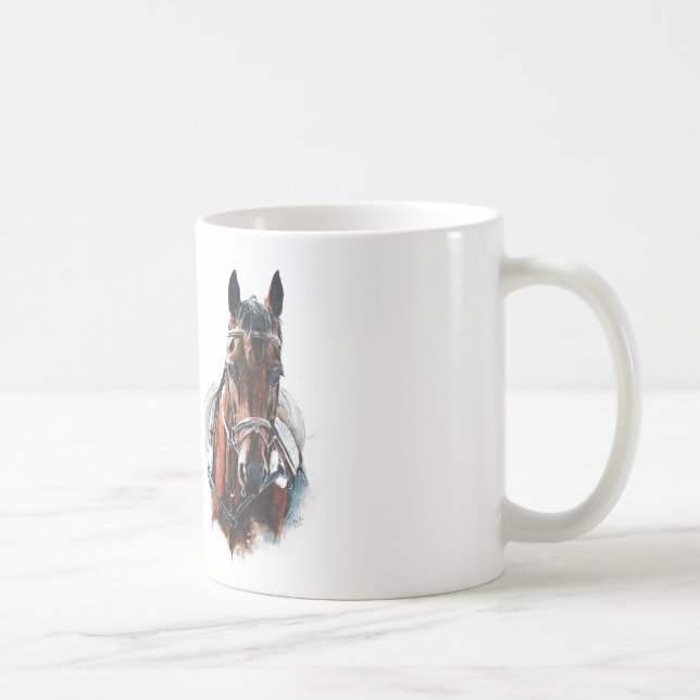 trotting horse art. Customize me. Coffee Mug (Right)