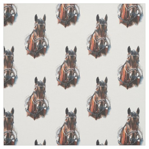 trotting horse painting. Customize me. Fabric