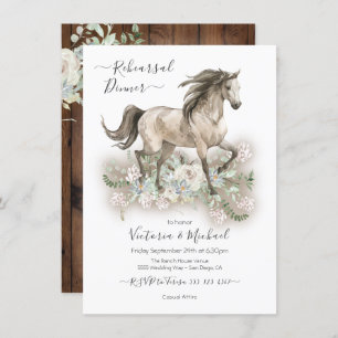 Trotting White Horse Reheasal Dinner Invitation