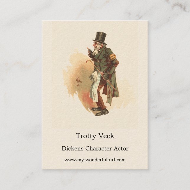 Trotty Veck by Kyd - Charles Dickens' The Chimes Business Card (Front)