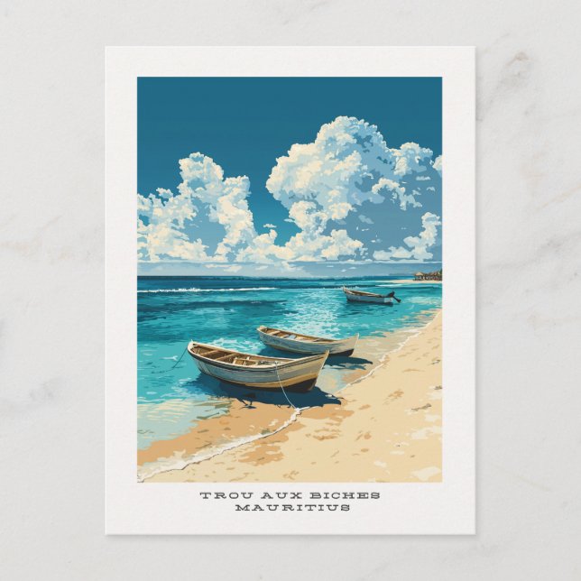 Trou Aux Biches Mauritius Travel Postcard (Front)