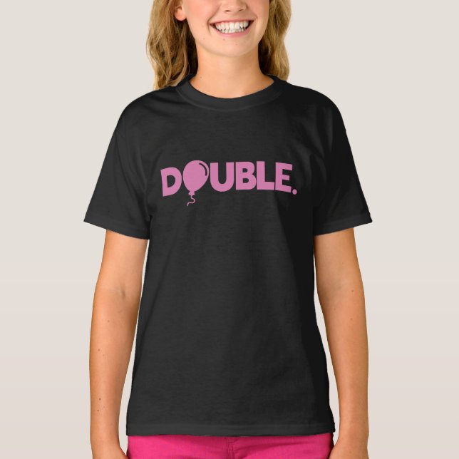 Trouble Double Funny Dad Son Daughter Matching T-Shirt (Front)