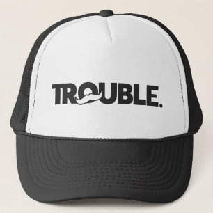 Trouble Double Funny Dad Son Daughter Matching Trucker Hat