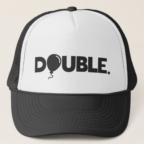 Trouble Double Funny Dad Son Daughter Matching Trucker Hat