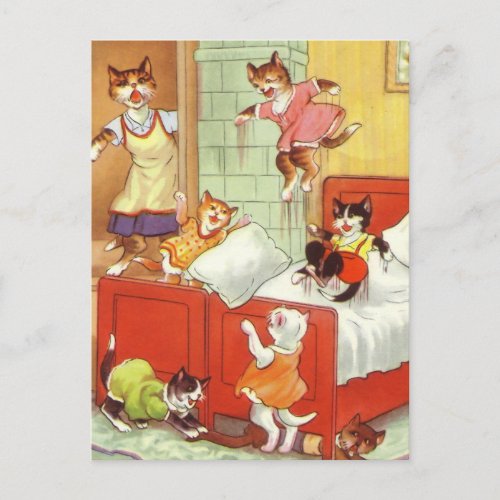 Trouble in the Bedroom Postcard
