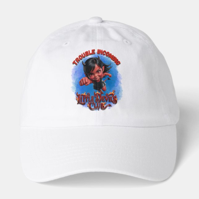 Trouble Incoming Little Devils Club Cute Devil Gir Hat (Front)