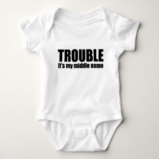 Trouble - It's my middle name Baby Bodysuit