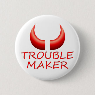 Trouble Maker and Devil Horns Customizable Button