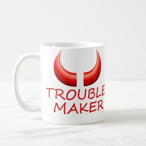 Trouble Maker  Devil Horns Large Coffee Mug