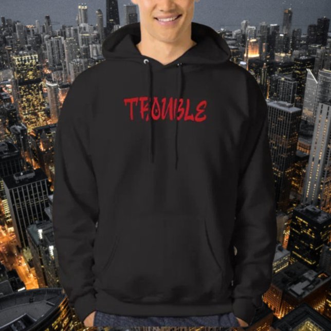 TROUBLE | Red Graffiti Hoodie (Creator Uploaded)