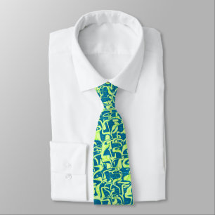 Trouble Retro Abstract Two-sided Neck Tie