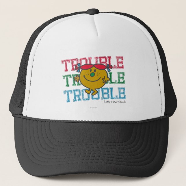 Trouble x3 trucker hat (Front)