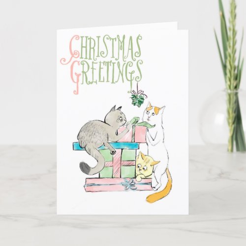 Troublesome Cats Christmas Card