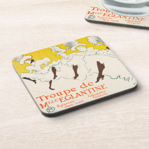 Troupe de Mademoiselle Eglantine, Toulouse Lautrec Beverage Coaster