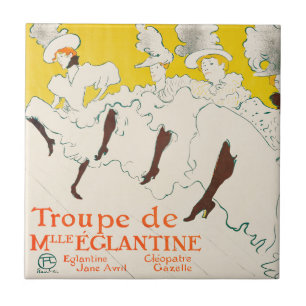 Troupe de Mademoiselle Eglantine, Toulouse Lautrec Ceramic Tile