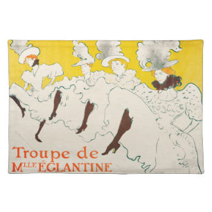 Troupe de Mademoiselle Eglantine, Toulouse Lautrec Cloth Placemat