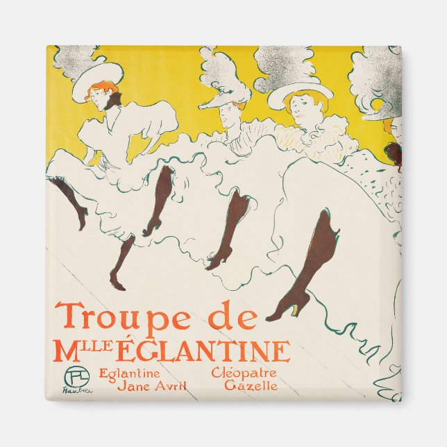 Troupe de Mademoiselle Eglantine, Toulouse Lautrec Magnet (Front)
