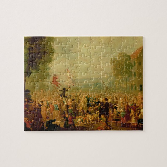 Troupe of Actors Performing on a Tightrope Jigsaw Puzzle (Horizontal)