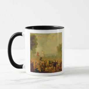 Troupe of Actors Performing on a Tightrope Mug