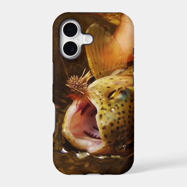 Trout and Fly Iphone Case (Back)