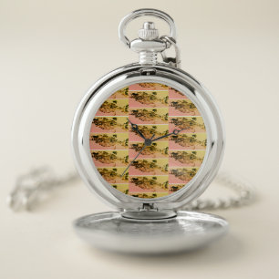 Trout, bass, and crappie three fish favorites pocket watch