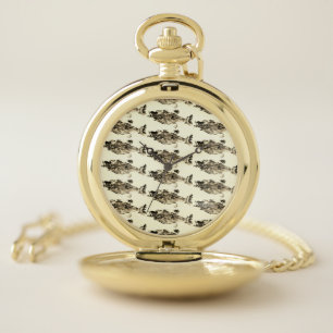 Trout, bass, and crappie three fish favorites      pocket watch