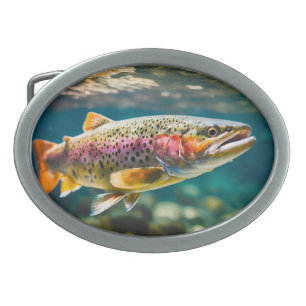 Trout belt buckle