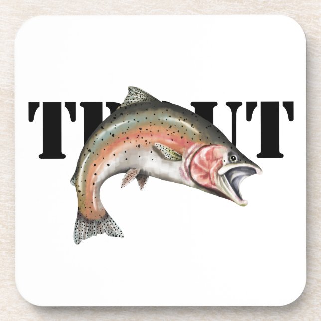 Trout Beverage Coaster (Front)