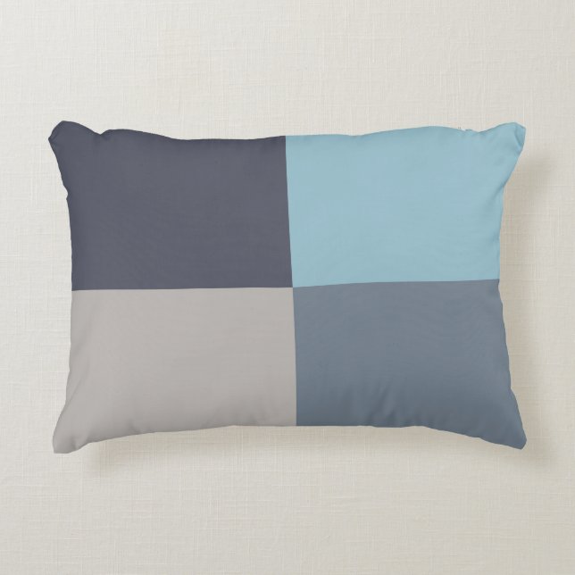 Trout Blue Gray Cotton Seed Accent Pillow (Front)